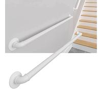 HYEYXKF White Handrail for Stairs, Bar Counter Foot Rail, Wall Mounted Handrails Railings, Stairway Railing for Indoors Outdoors Grab Rail Support Rod - Wrought Iron (Size : 3.3ft/100cm)