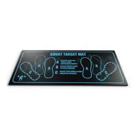 HYFAN Space Saving Squat Mat - 31.5" x 14" Multi-Function Training Mat with Foot Alignment Guides for Apartments, Small Gyms and Travel Fitness (Blue)