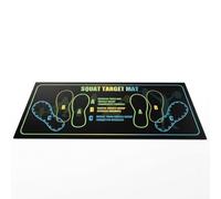 HYFAN Space-Saving Squat Target Mat - 31.5"x13.8" Multi-Functional Training Mat with Foot Alignment Guides for Apartments, Small Gyms & Travel Fitness (Color)