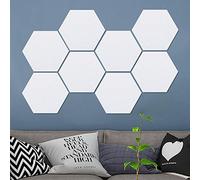 HyFanStr Felt Pin Board Wall Bulletin Board, Hexagon DIY Memo Board Notice Board with 20 Push Pins, Decorative Cork Board for Office Bedrooms