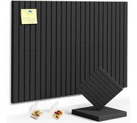 HyFanStr Felt Slatted Bulletin Board, 9mm Extra Thick Pin Board for Walls, 90 x 60 cm-6 Pack Large Cork Board Alternative with Nano Adhesive Hardware for Home Office Kitchen School Decor