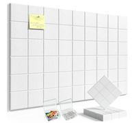 HyFanStr Pin Board Notice Board, 6 Pack 30x30cm Felt Bulletin Board Tiles, Removable Self Adhesive Cork Board Alternative for Classroom Wall Home Office Kitchen, 0.9cm Thick