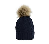 Hyfashion Adults Melrose Cable Knit Bobble Hat Navy (One Size)