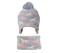 HyFASHION Kids Flaine Horse Hat & Headband Set - Grey - One Size - Grey