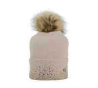 HyFASHION Two Toned Alaska Bobble Hat - Beige / Gold