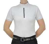 HyFASHION Womens Roka Show Shirt - White/Black Crystal - XS - White/Black Crystal