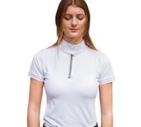 HyFASHION Womens Roka Show Shirt - White/Silver Crystal - XL - White/Silver Crystal