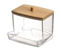 HYFEUOKF 1PC Cotton Swab Box - Transparent Cover Dustproof Toothpick Storage Multi-Purpose Visible Dispenser