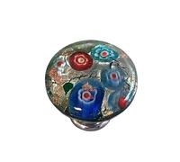 HYFEUOKF 2Pcs Frosted Glass Handles, Multi-Colored Stained Drawer, Cabinet, Home Decoration Accessories(Color5)