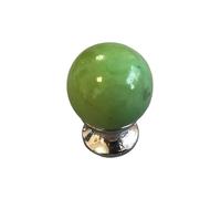 HYFEUOKF 5Pcs Frosted Glass Handles, Multi-Colored Stained Drawer, Cabinet Home Decoration Accessories(Deep Green)