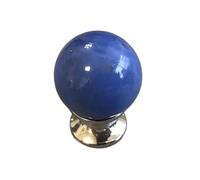 HYFEUOKF 5Pcs Frosted Glass Handles, Multi-Colored Stained Drawer, Cabinet Home Decoration Accessories(Blue)