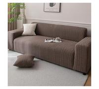 HYFEUOKF All-Purpose Fully Enclosed Cover For Living Room Sofa With Jacquard Elastic Thickening And Fleece Home Decor(Coffee,XL 4Seater 235-300CM)