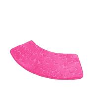 HYFEUOKF Bathroom Mat Curve Foot Mat Pebble Emboss Carpet Curved Bath Mat Non-slip Absorbent Bathroom Floor Toilet Mat Curved Shower Mat(Rose Pink,37cmx100cm)