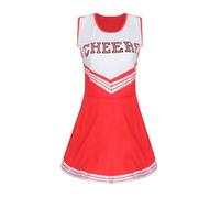 HYFEUOKF Cheerleader Uniform Sexy Female Cheerleader Costumes Cheerleader Uniforms Stage Performance Uniforms Sexy For Women Cheerleader(A red,XXL)