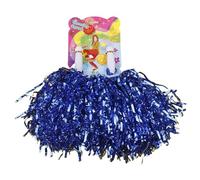 HYFEUOKF Cheerleading Pom Poms Non Fading Metallic Streamer Suitable For Dancing Team Sports 1Pair(Blue)
