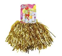HYFEUOKF Cheerleading Pom Poms Non Fading Metallic Streamer Suitable For Dancing Team Sports 1Pair(Gold)