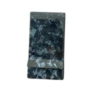 HYFEUOKF Forged Textured Carbon Fiber Composite Material Matte and Glossy Plate Wallet Cash Clip Card(Glossy Gray)