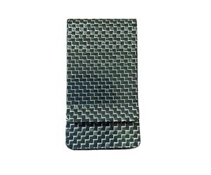 HYFEUOKF Moisture-Proof Business Card Holder Striped Wallet Carbon Fiber Colored Cash(Yellow)