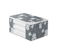 HYFEUOKF Quilt Clothes Storage Bag Big Capacity Duvet Blanket Sorting Bags Dustproof Moisture Proof Space Saving Closet Storage Organizer(Grey Green-L)