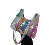 HYFEUOKF Rhinestone Bags Fashion Rhinestone Shiny Handbag Women Sparkling Evening Clutch Tote Purse Bags Causal Handbag Ladies Shoulder Bag For Wedding Bridal Prom(Multicolor)