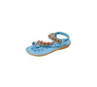 HYFEUOKF Women'S Beach Sandals Sandals Women Summer Shoes Causal Walking Party Shoes Beach Style Crochet Beads Footwear Flat Retro Slippers For Beach(Lake Blue,35)
