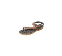 HYFEUOKF Women'S Beach Sandals Sandals Women Summer Shoes Causal Walking Party Shoes Beach Style Crochet Beads Footwear Flat Retro Slippers For Beach(Gray,35)