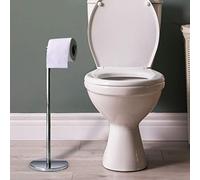 Hyfive Bathroom Toilet Tissue Paper Roll Storage Holder Stand Stainless Steel 2 In 1 Toilet Paper Stand Compact Organizer, Holds 4 Paper Rolls