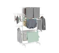 Hyfive Clothes Airer Clothes Drying Rack Indoor Clothes Horse Laundry Clothes Rack - Including Sock Dryer - Clothes Dryer 4 Tier Foldable Space Saving With Shoe Rack Made From Stainless Steel