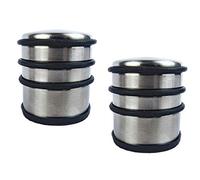Hyfive Door Stopper Heavy Duty Stainless Steel Round Solid Door Wedge Stop Rubber Base Single Door Stop 2 Pack
