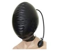 HYFZXWX 100% SM Fully Closed Double Layer Latex Mask Rubber Fetish Complete Erotic Restrictions Bondage Mask (Zip Back), Black Bodysuit/A/A