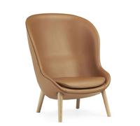 Hyg Armchair High Oak/Brandy Leather