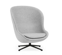 Hyg Armchair with Swivel Frame High Black Aluminum/ Gray LDS16