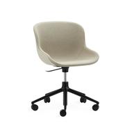 Hyg Office Chair W. Wheels Upholstered Black Aluminum/ Main Line Flax MLF20