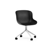Hyg Swivel Chair W. Wheels Aluminum/ Black