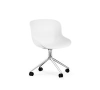 Hyg Swivel Chair W. Wheels Aluminum/ White