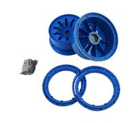 HYGAWQXXC Front Rear Wheels Rims Beadlocks For Rovan For HPI For Rofun Baja 5B 5T Buggy Truck 1/5(Blue Front)