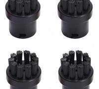 HYGAWQXXC Replacement Cleaning Brushes for Karcher SC1 SC2 SC3 SC4 SC5 SC7 CTK10 Steam Cleaners, Cleaning Brush Round Nozzle Accessories(4 PCS Black)