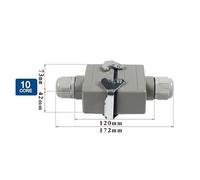 HYGBLIKF HDC-HE-4/6/10/16/20/24 core rectangular heavy duty connector for aerospace industry docking waterproof socket connector 16A(10 core)
