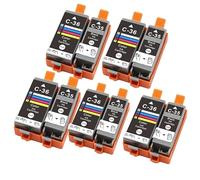 HYGBLIKF Ink cartridge PGI-35 PGI35 CLI-36 CLI36 compatible pgi35 cli36 for PIXMA IP100 iP110 IP100B TR150 printer(5SET)