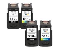 HYGBLIKF PG510 CL511 PG-510 CL-511 ink cartridges for IP2700, IP2780, IP2880, MP240, 250, 260, 270, 280, and 480 printers(2 Black 2 Color)