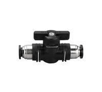 HYGBLIKF Pneumatic tube hose connector BUC series 4mm 6mm 8mm 10mm 12mm quick intervention valve air tube manual switch manual valve 3 pieces(BUC-12)