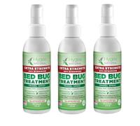 Hygea Natural Extra Strength Bed Bug & Mite Natural Travel Spray TSA Approved 3 oz Size Child & Pet Friendly Stain & Odor Free for Hotel, Suitcase, Backpack 66% Stronger Formula (3 pack)