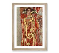 Hygeia by Gustav Klimt Framed Print | A2 Oak Framed Wall Art | Ready to Hang | Modern Historical Picture | Living Room Bedroom Lounge Office