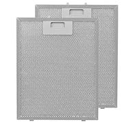Hygena Cooker Hood Metal Mesh Extractor Ventilation Filter (Pack of 2, Grey, 300 x 240 mm)