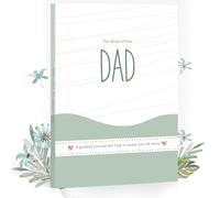 Hyggartn Dad, I Want to Hear Your Story: Father’s Book of Memories - A Father’s Guided Journal To Share His Life & His Love - Meaningful Gift for Dad Father’s Day Birthday Christmas (White Green)