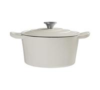 Premier Housewares Cast Iron Casserole Dish - Matte White, White