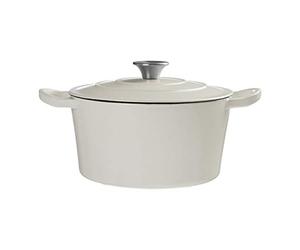 Hygge Casserole Dish, Matte White/Cream, Cast Iron, Medium