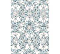 Hygge Christmas Fabrics - Doves Silver - Glow in The Dark - LEW877 - from 0.5 Metre - by Lewis & Irene - 100% Cotton (Doves Silver LEW877)