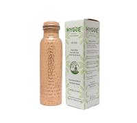 HYGGE Copper Water Bottle 34oz - Leak Proof - Ayurvedic Copper Bottle, Perfect Ayurvedic Copper Vessel for Sports, Fitness, Yoga - Natural Health Benefits- Hammered