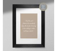 Hygge Creations Trust The Wait Work Quote | Motiviational Print-A4 White Frame with Mount